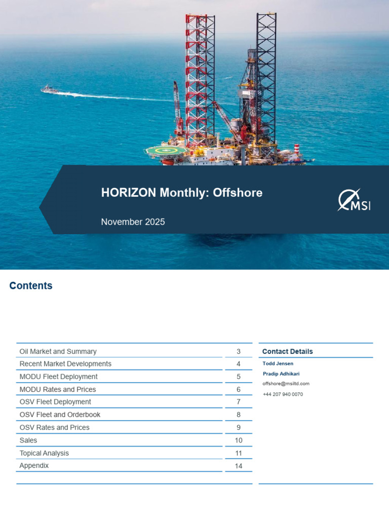 Offshore Market Insights - November 2025 | PDF | Oil Well | Opec