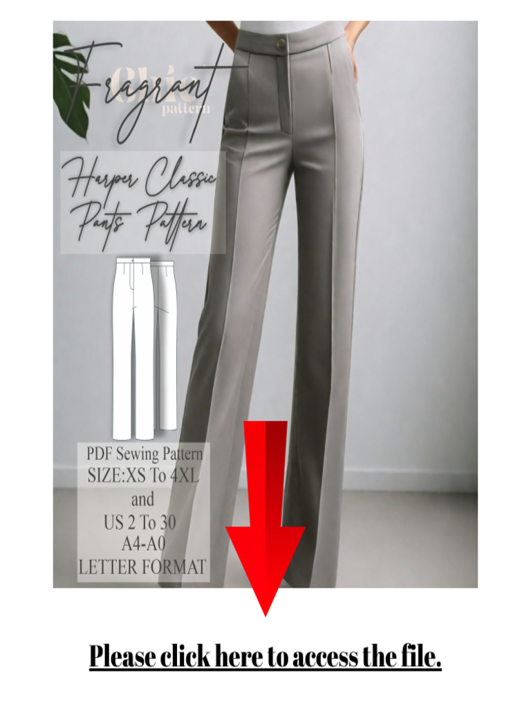 Harper Pants Pattern | PDF