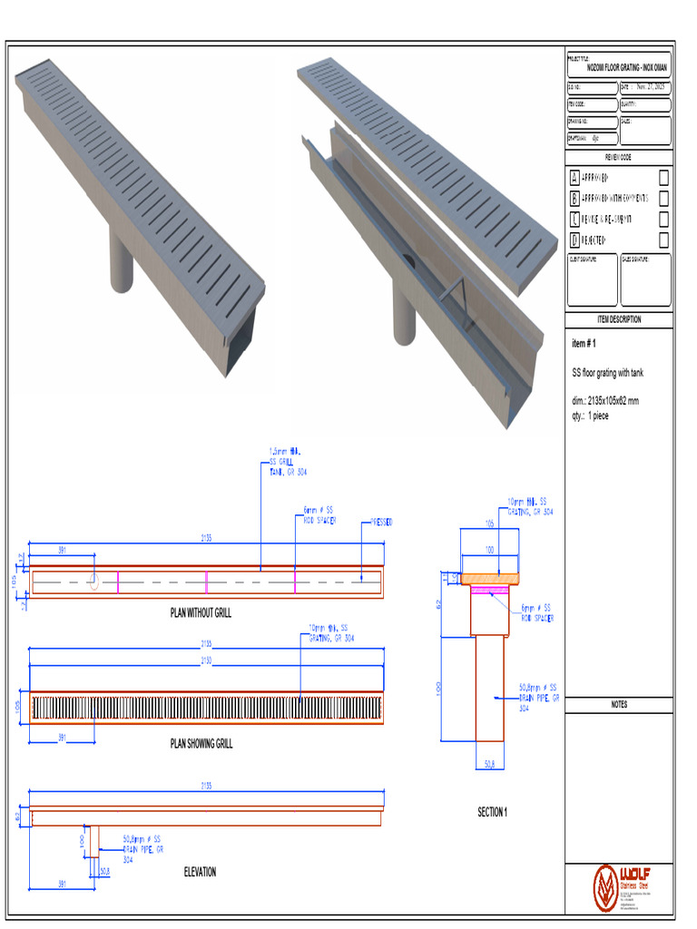Stainless Steel Floor Grating Specs | PDF