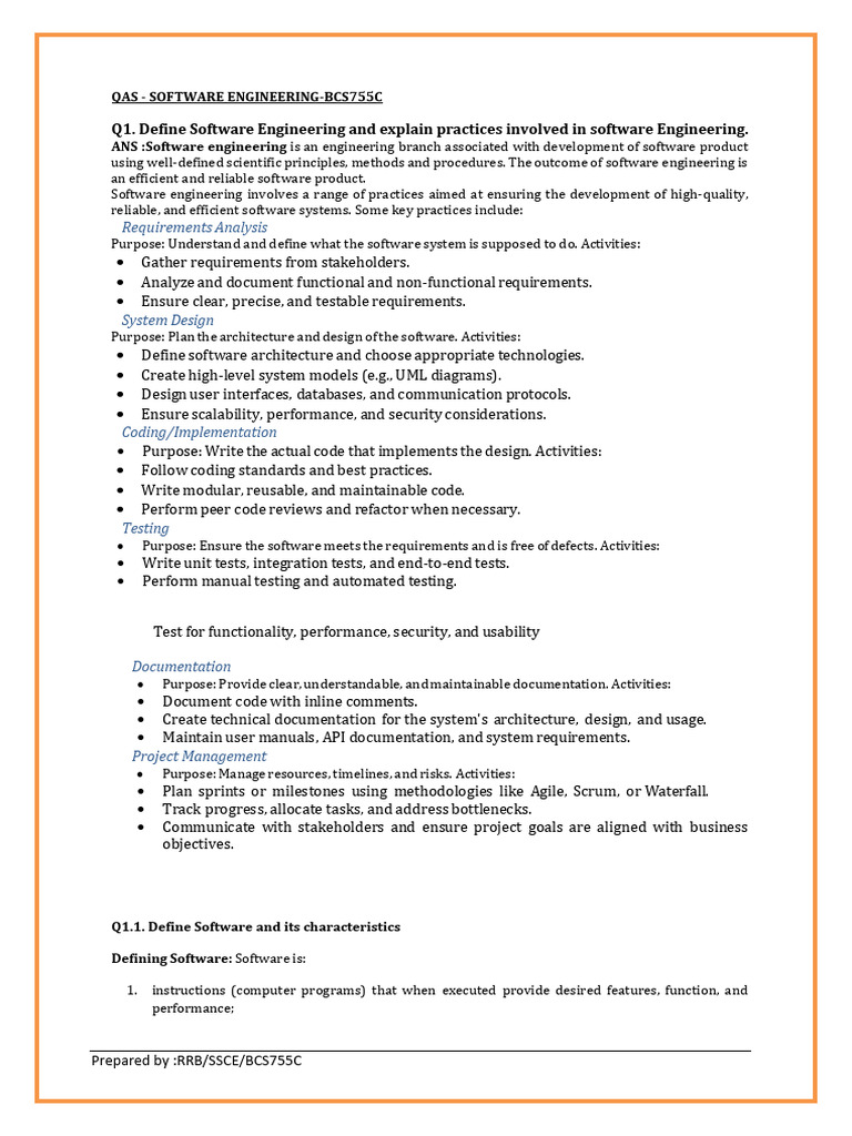 Software Engineering Practices Explained | PDF | Agile Software ...