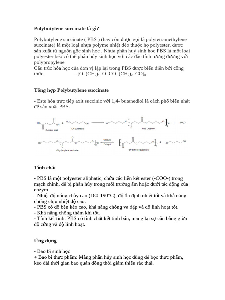 Polybutylene Succinate | PDF