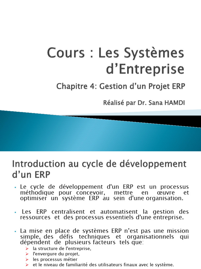 Gestion de Projet ERP : Guide Complet | PDF | Progiciel de gestion ...