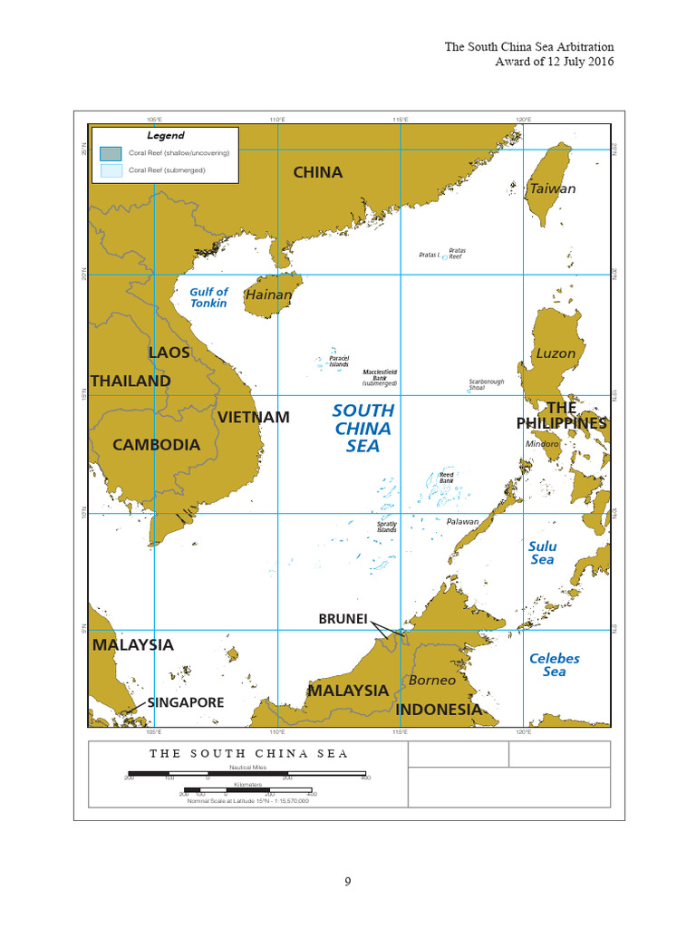 South China Sea Coral Reef Map | PDF | South China Sea | Navigation