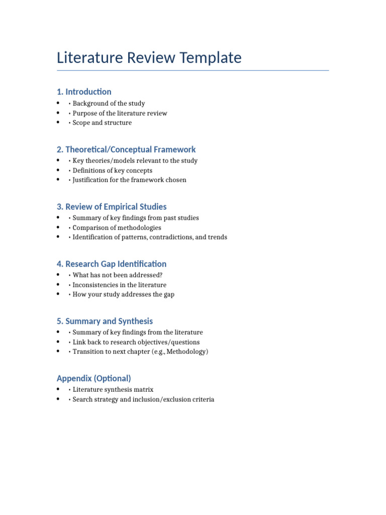 Comprehensive Literature Review Guide | PDF