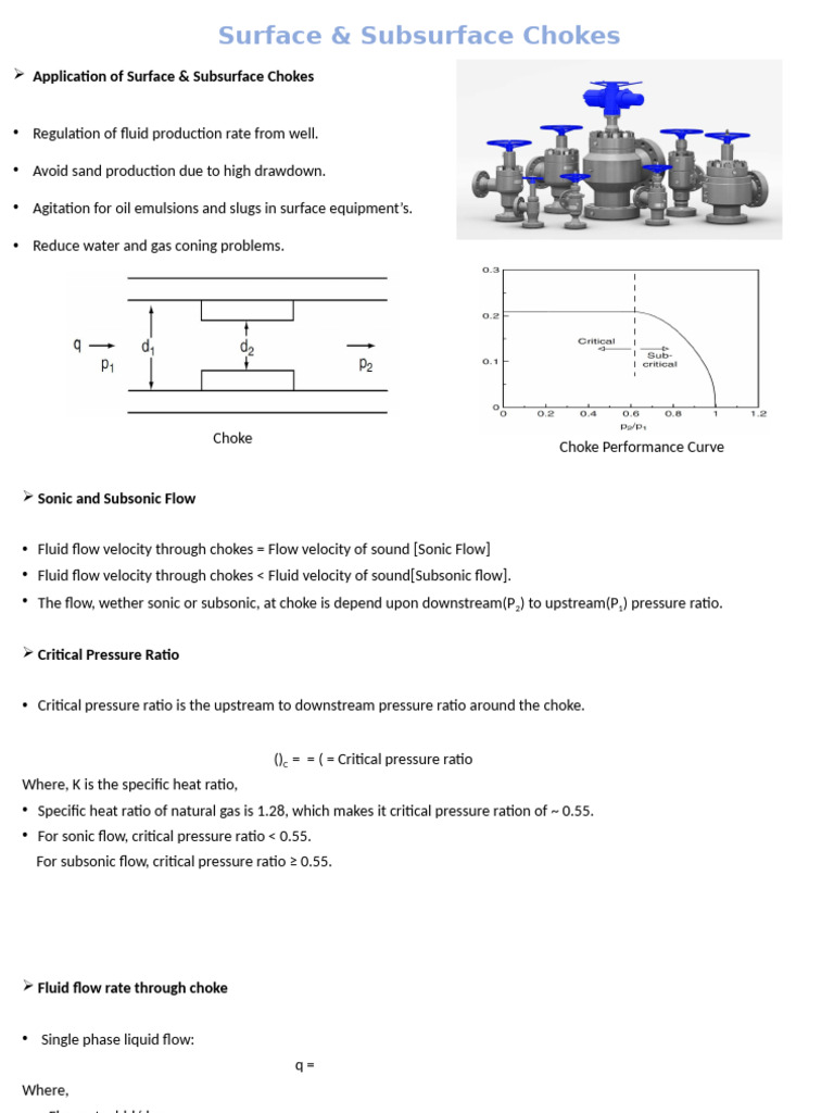 Surface & Subsurface Chokes Explained | PDF | Dynamics (Mechanics ...