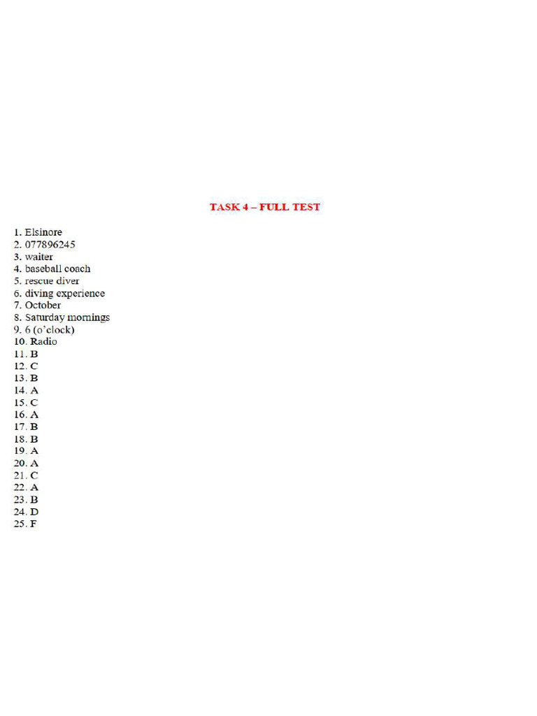 Answers, Script | PDF