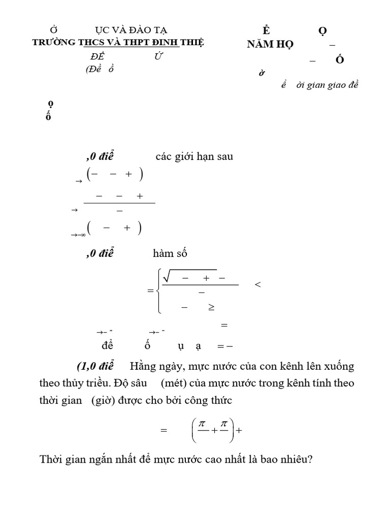 Toan11 DinhThienLy Deda Matran Thptdinhthienly@Hcm. | PDF