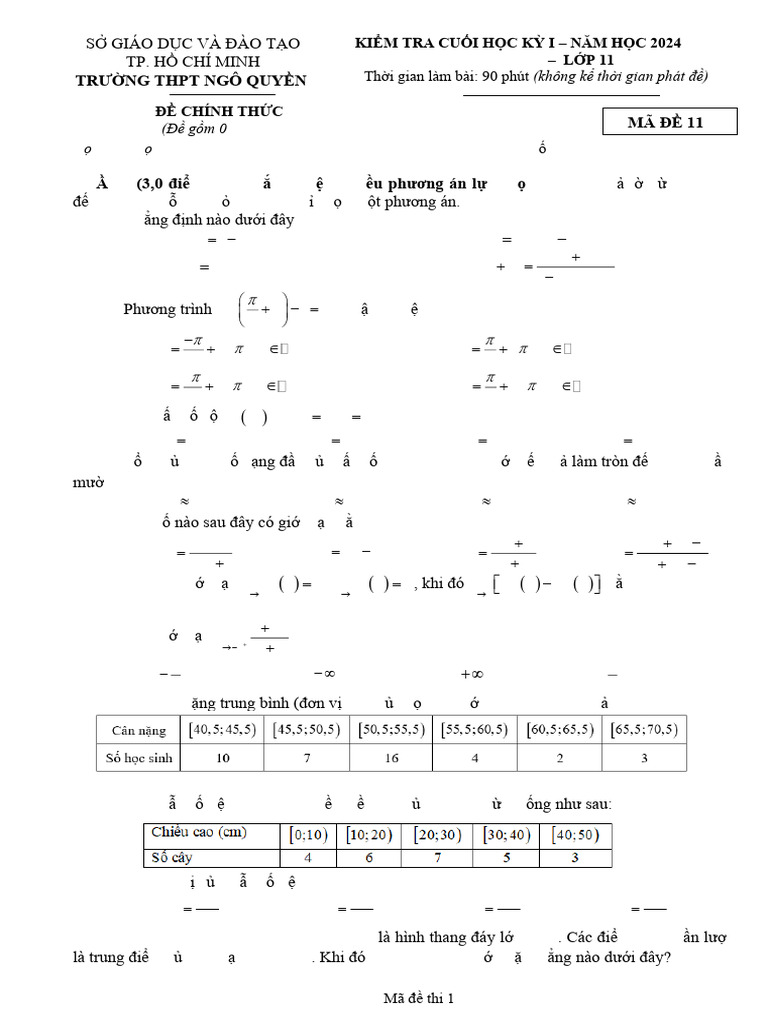 Toan11 NgoQuyen Deda Matran Nhtri - NQ@HCM - Edu.vn | PDF