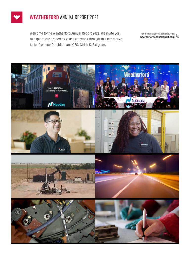 Weatherford 2021 Annual Report Summary | PDF | Innovation | Inventory
