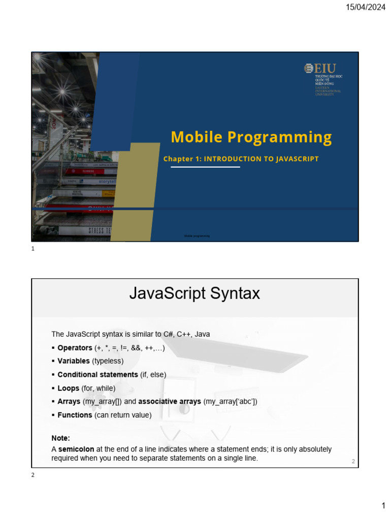 JavaScript Programming Basics Guide | PDF | Parameter (Computer ...