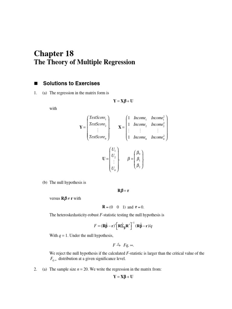 SW_2e_ex_ch18 | PDF | Errors And Residuals | Ordinary Least Squares
