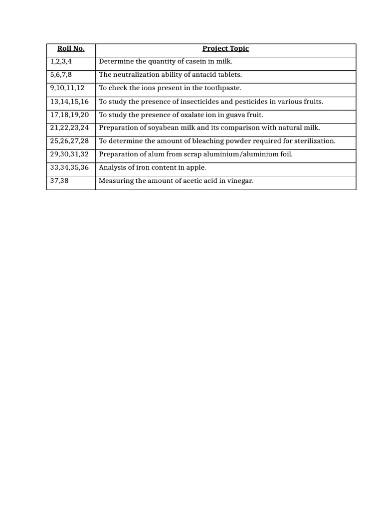 Science Project Topics and Experiments | PDF