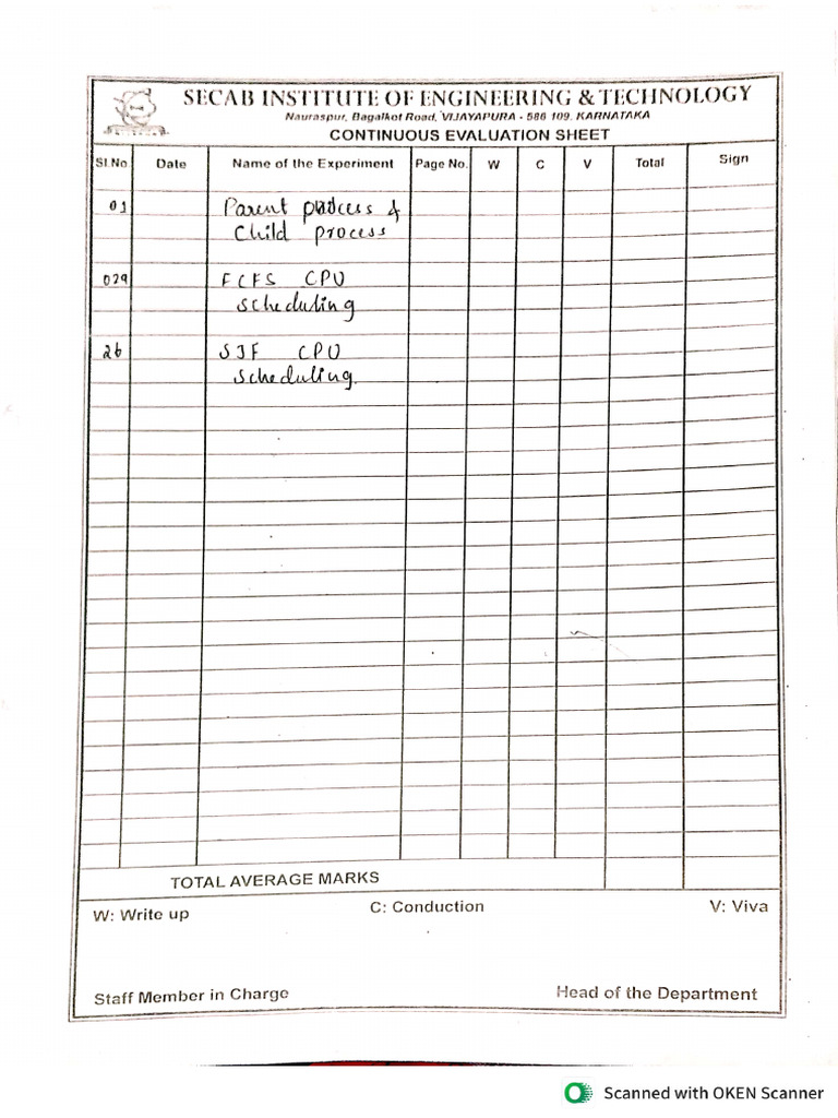 Operating System Journal | PDF