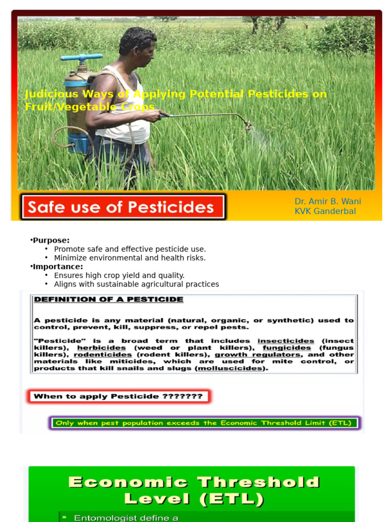 Safe Pesticide Use for Crops | PDF