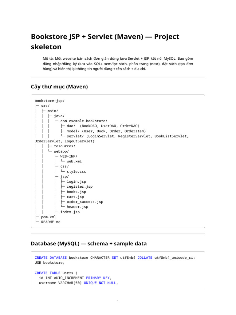 Bookstore Jsp Project | PDF | Data Management | Databases