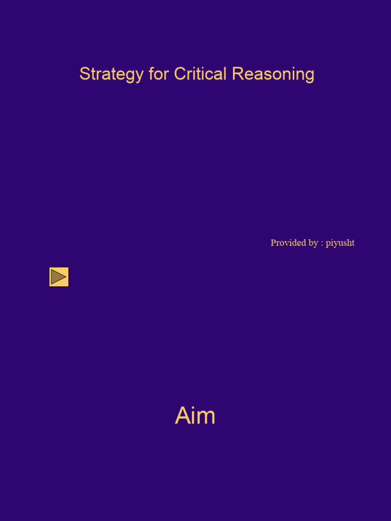 Mastering GMAT Critical Reasoning Strategies | PDF | Argument | Reason