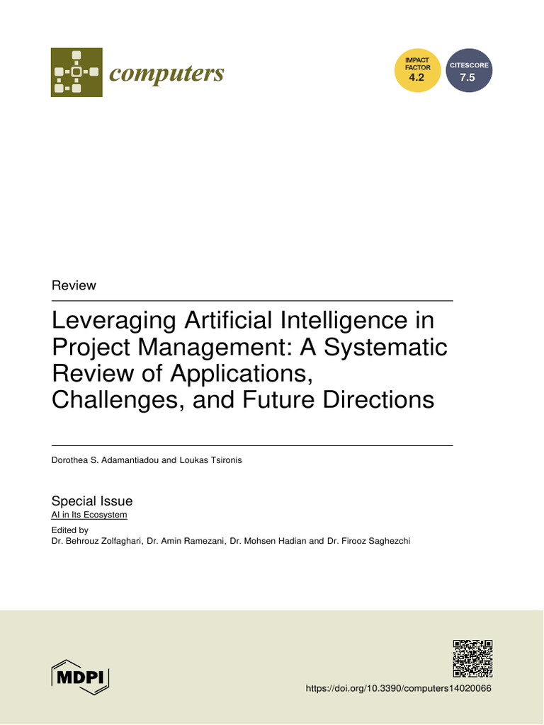 AI Applications in Project Management Review | PDF | Artificial ...