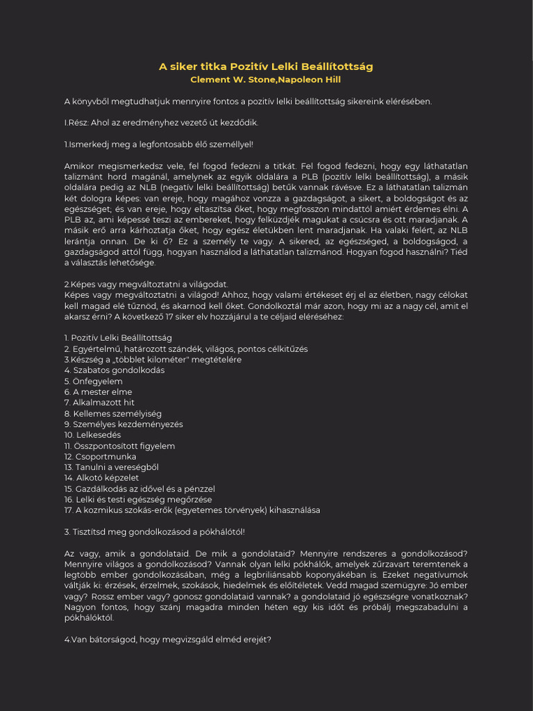 A Siker Titka | PDF