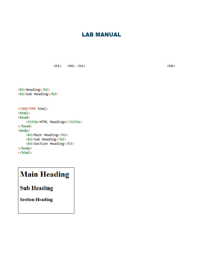 Lab Manual Zeeshan | PDF | Html Element | Html