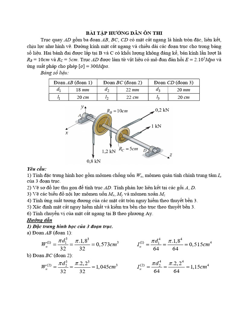 HD Bai Tap On Thi CK | PDF