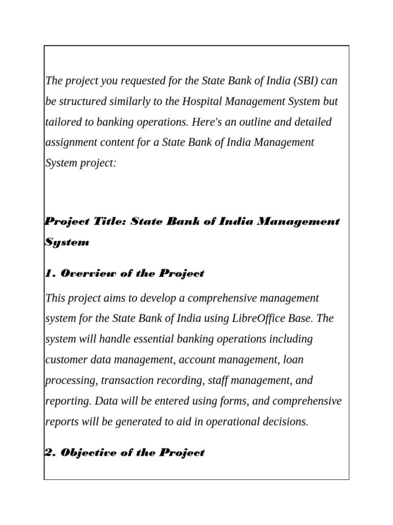 Project Title - Hospital Management System (Sample | PDF | Banks ...
