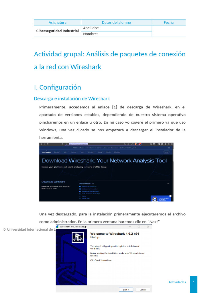Análisis de Tráfico con Wireshark | PDF | Protocolo de Control de ...