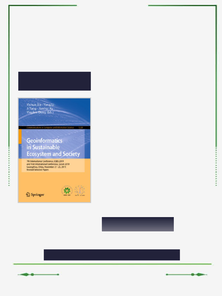 Geoinformatics in Sustainable Ecosystem and Society 7th International ...