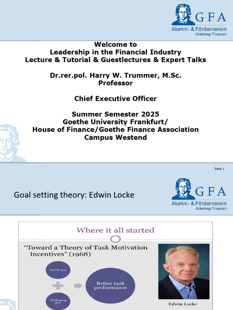 Leadership and Goal Setting Theories | PDF | Goal | Leadership