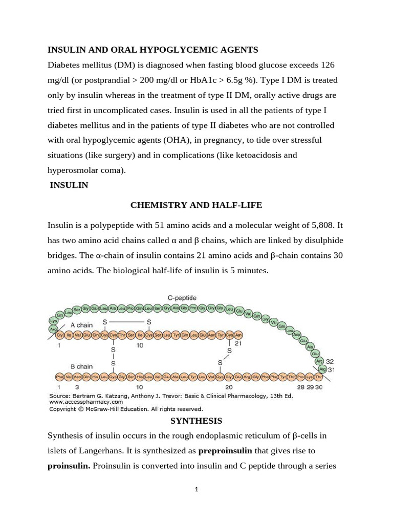 Insulin and Oral Hypoglycemic Agents | PDF | Insulin | Kinase
