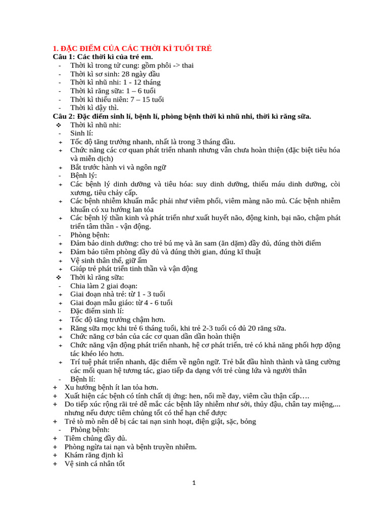 Nhi 1 LT 2 | PDF