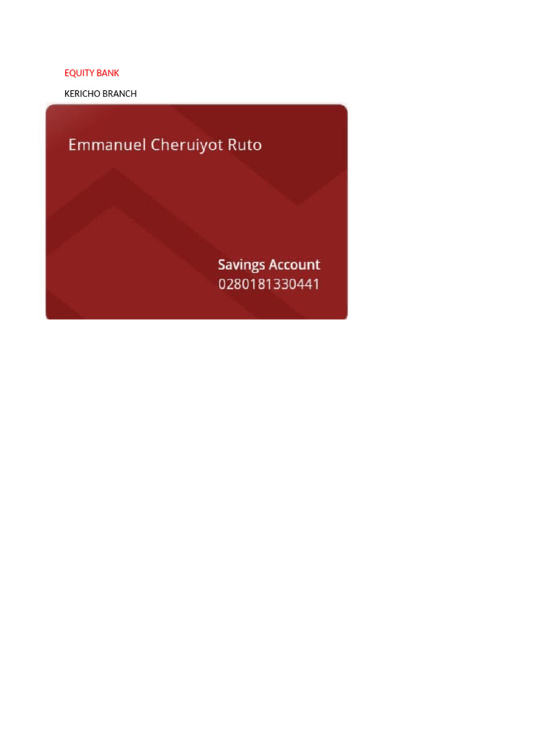 Equity Bank | PDF