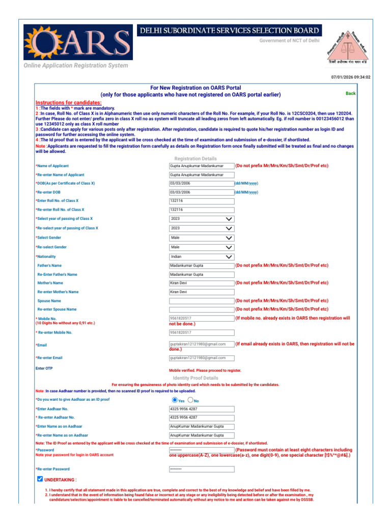 OARS Portal New Registration Guide | PDF | Privacy | Computer Access ...
