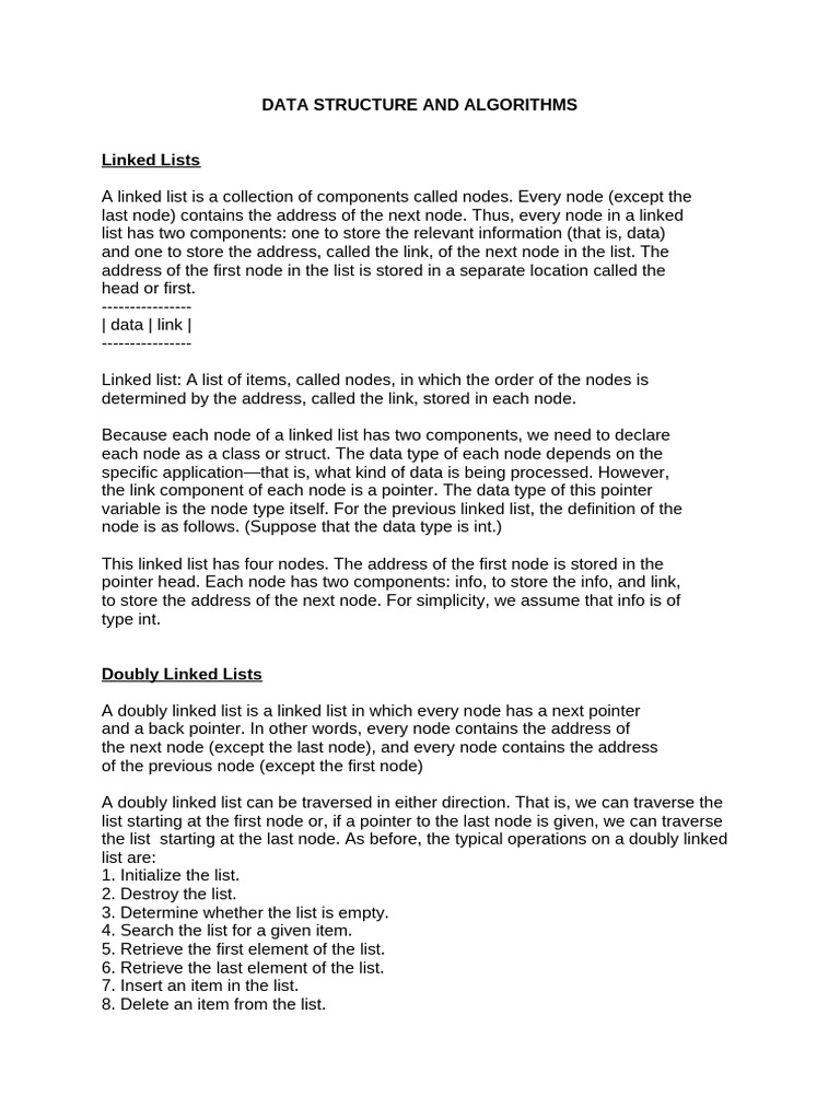Data Structures: Linked Lists & Arrays | PDF | Queue (Abstract Data ...