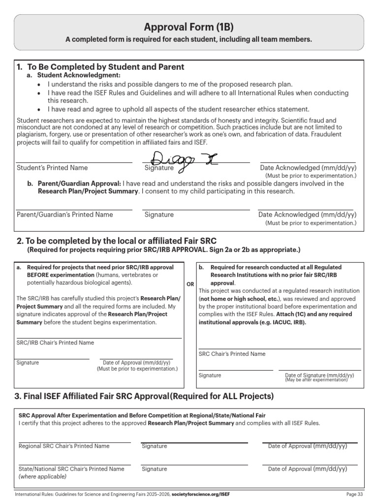 1B Approval Form | PDF | Institutional Review Board
