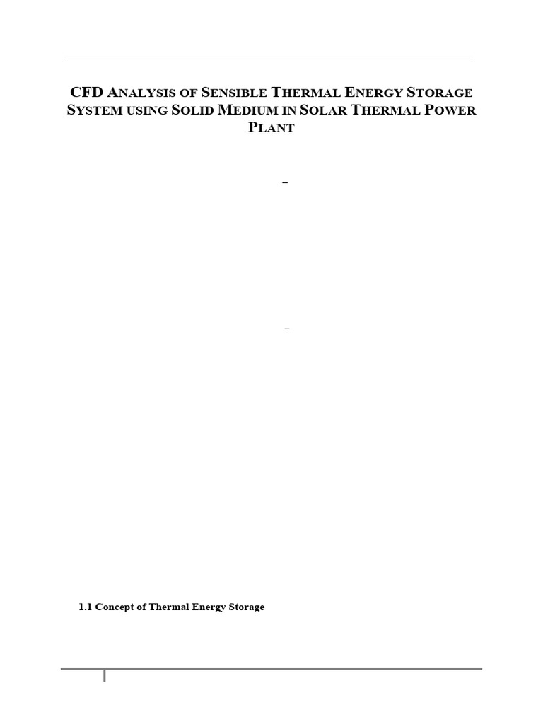 CFD Analysis of Thermal Energy Storage | PDF | Heat Transfer | Power ...