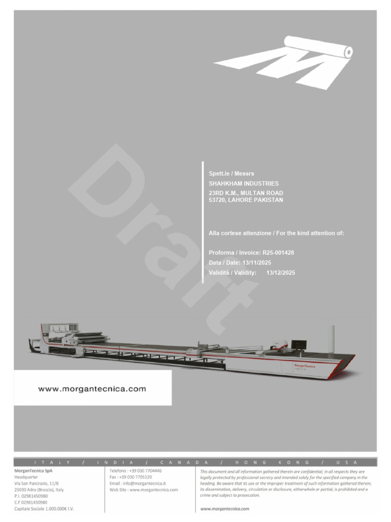 Proforma Invoice R25-001428 Details | PDF