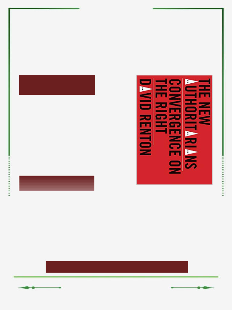 The New Authoritarians Convergence on the Right David Renton eBook ...