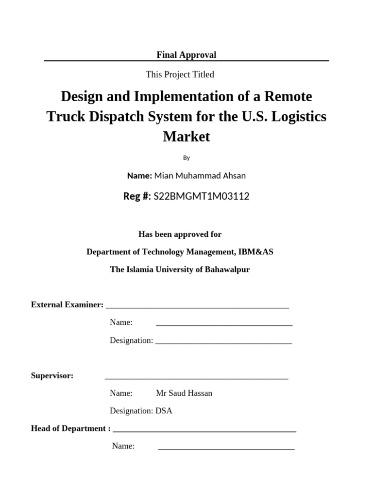 Remote Truck Dispatch System Design | PDF | Login | Databases