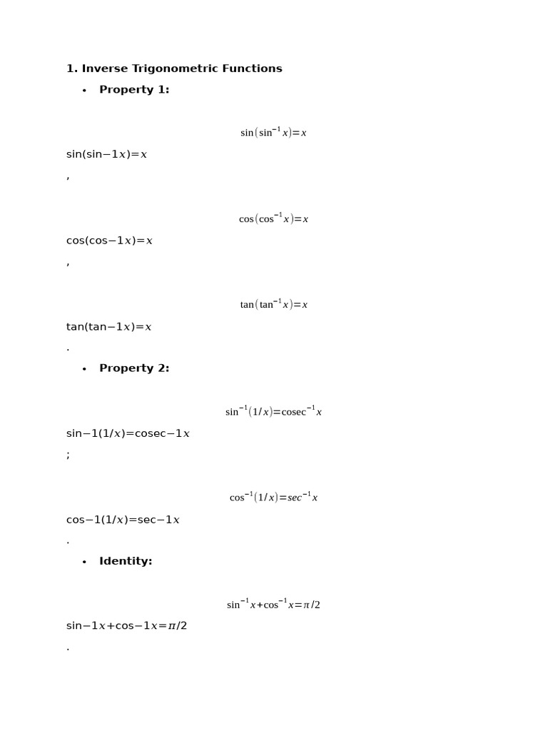 Maths Some Notes | PDF | Trigonometric Functions | Algebra