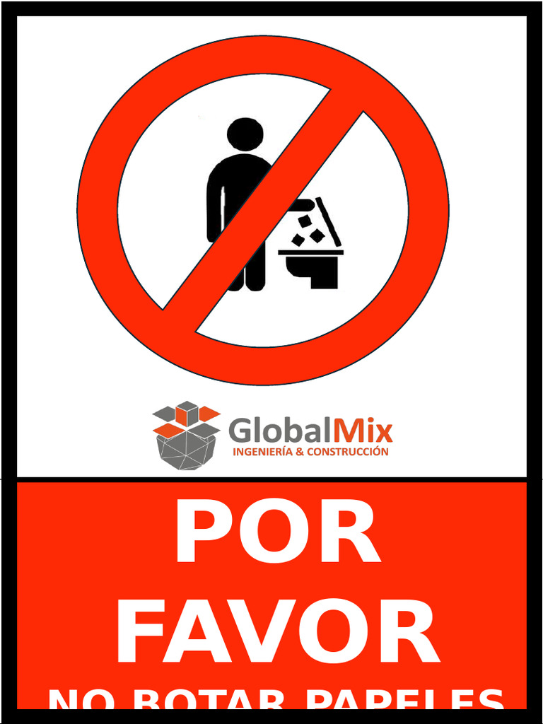 No Botar Papeles Al Wc | PDF