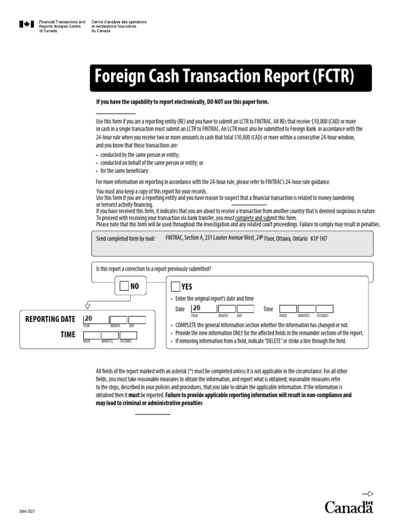 Large Cash Transaction Reporting Guide | PDF | Identity Document ...