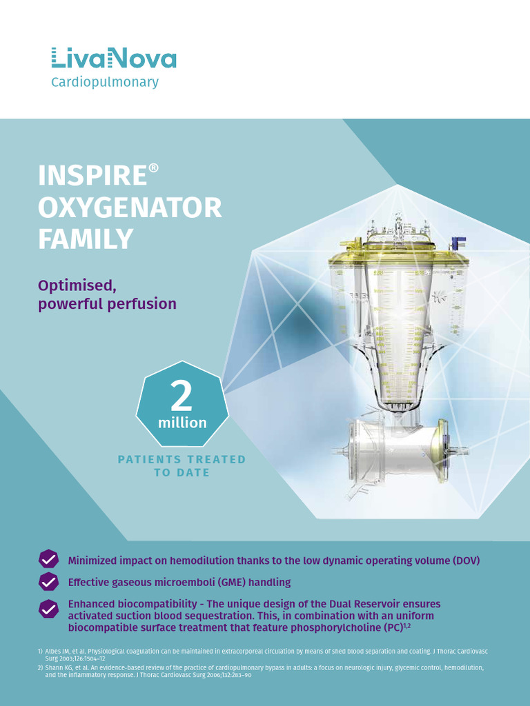 INSPIRE® Oxygenator: Advanced Perfusion Solutions | PDF | Circulatory ...