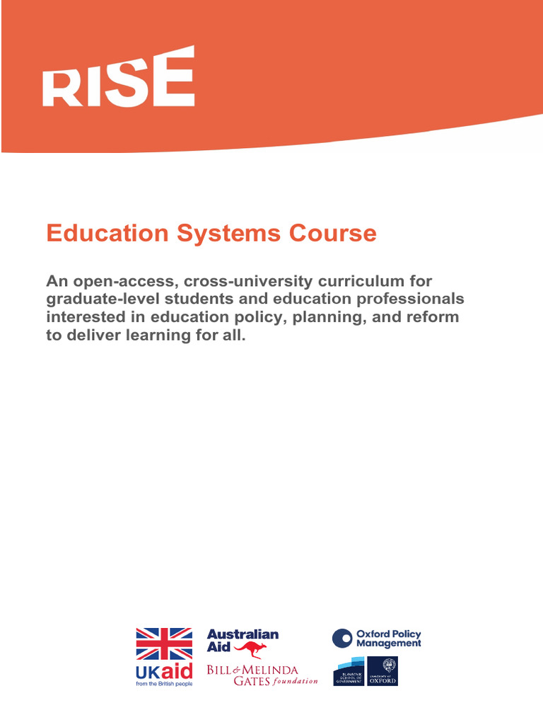 Graduate Course on Education Systems | PDF | Curriculum | Teachers