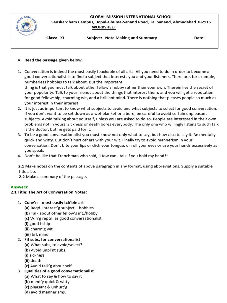 2024-06-27--English--11 Sci(A)--Homework_WORKSHEET Comprehension Note ...