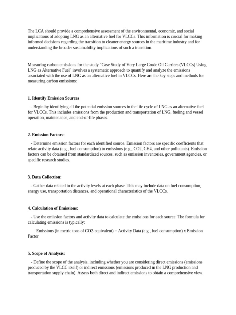 Assessing LNG Emissions for VLCCs | PDF | Life Cycle Assessment ...