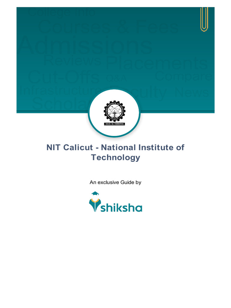 NIT Calicut Placement Report 2023 | PDF