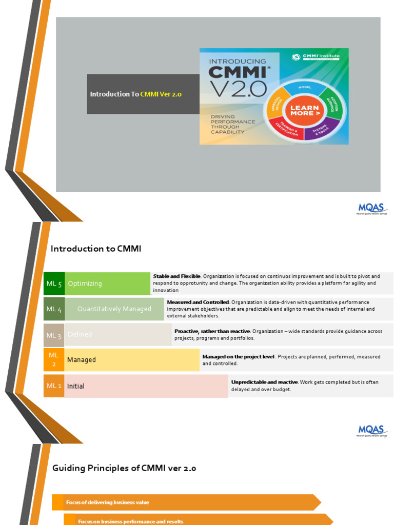 CMMI V2.0 Overview and Key Practices | PDF | Agile Software Development ...
