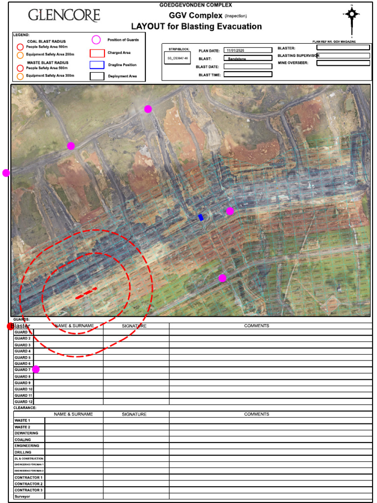 Blasting Evacuation Plan for GGV Complex | PDF