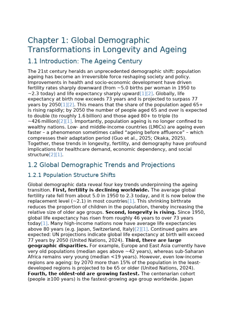 Global Trends in Ageing Population Dynamics | PDF | Environmental ...