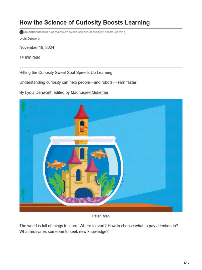Curiosity's Role in Enhancing Learning | PDF | Curiosity | Reward System
